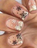 ongles noel doré